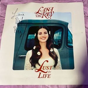 Signed Lana Del Rey Lust for Life limited edition poster